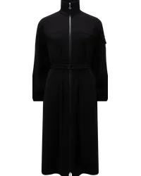 Moncler Midi-Kleid aus Satin Schwarz