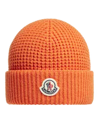 Moncler Beaniemütze aus Wolle und Kaschmir Orange