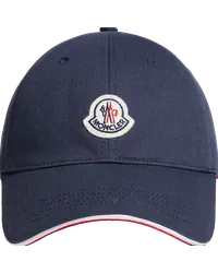 Moncler Baseballkappe aus Gabardine Blau