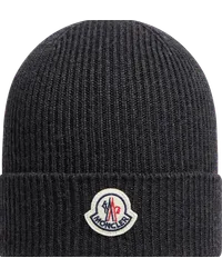 Moncler Beanie aus Wolle Grau