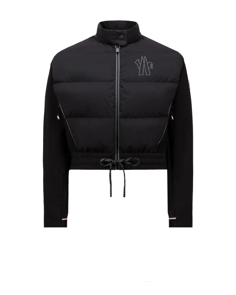 Moncler Wattiertes Zip-Up Sweatshirt Schwarz