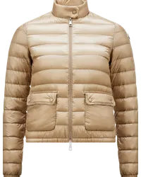 Moncler Lans kurze Daunenjacke Beige