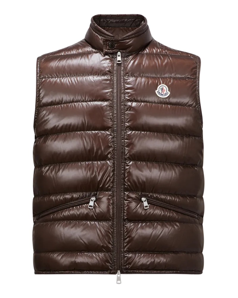 Moncler Gui Daunenweste Braun