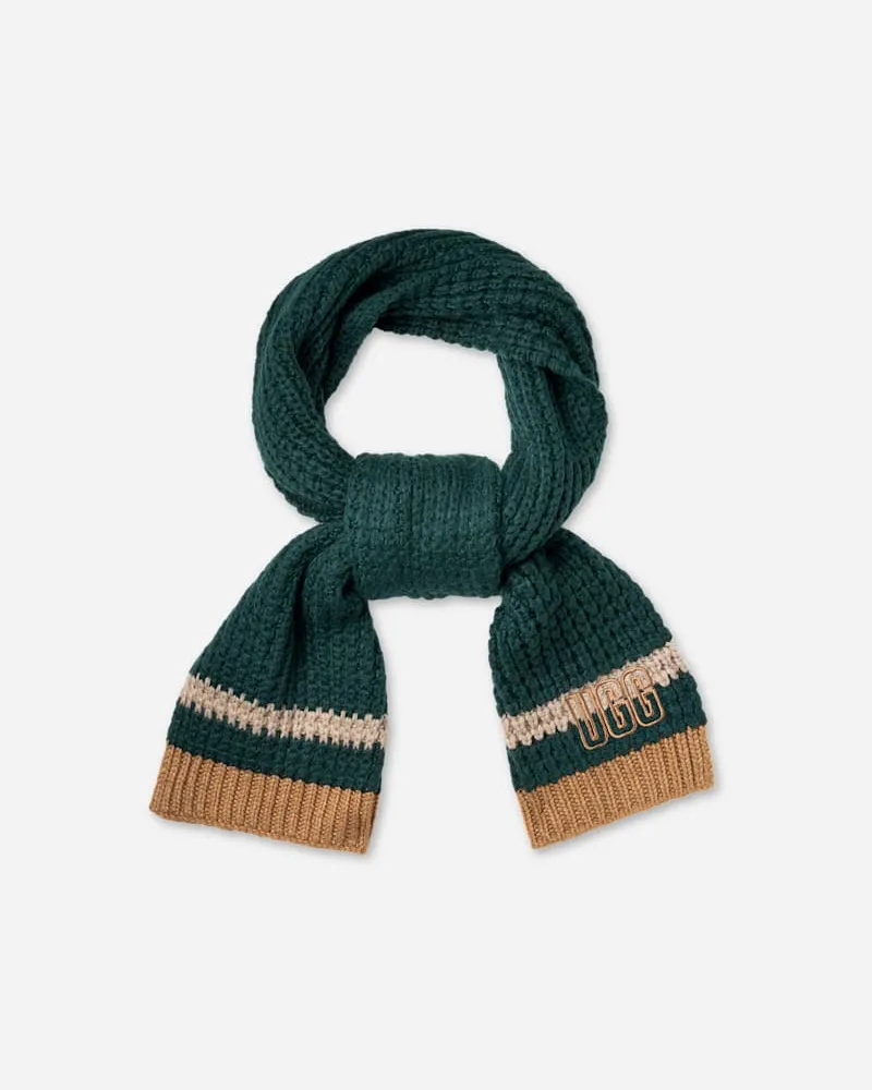 UGG Gestreifter Schal mit Waffelstruktur für Herren in Saltwater Multi, Größe Saltwater