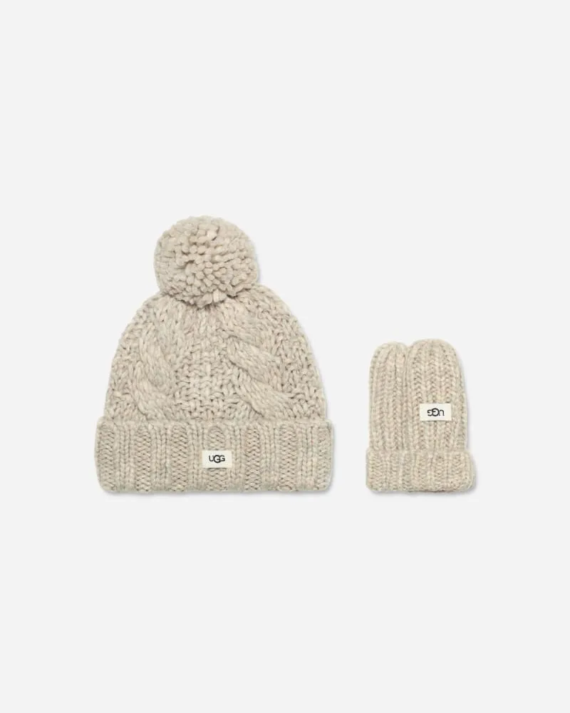 UGG Strickset für Kleinkinder in Light Grey, Größe Acrylmischung Light