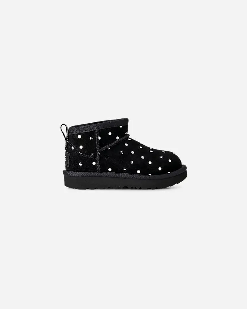 UGG Classic Ultra Mini Shiny Dots Boot für Kinder in Black, Größe Black