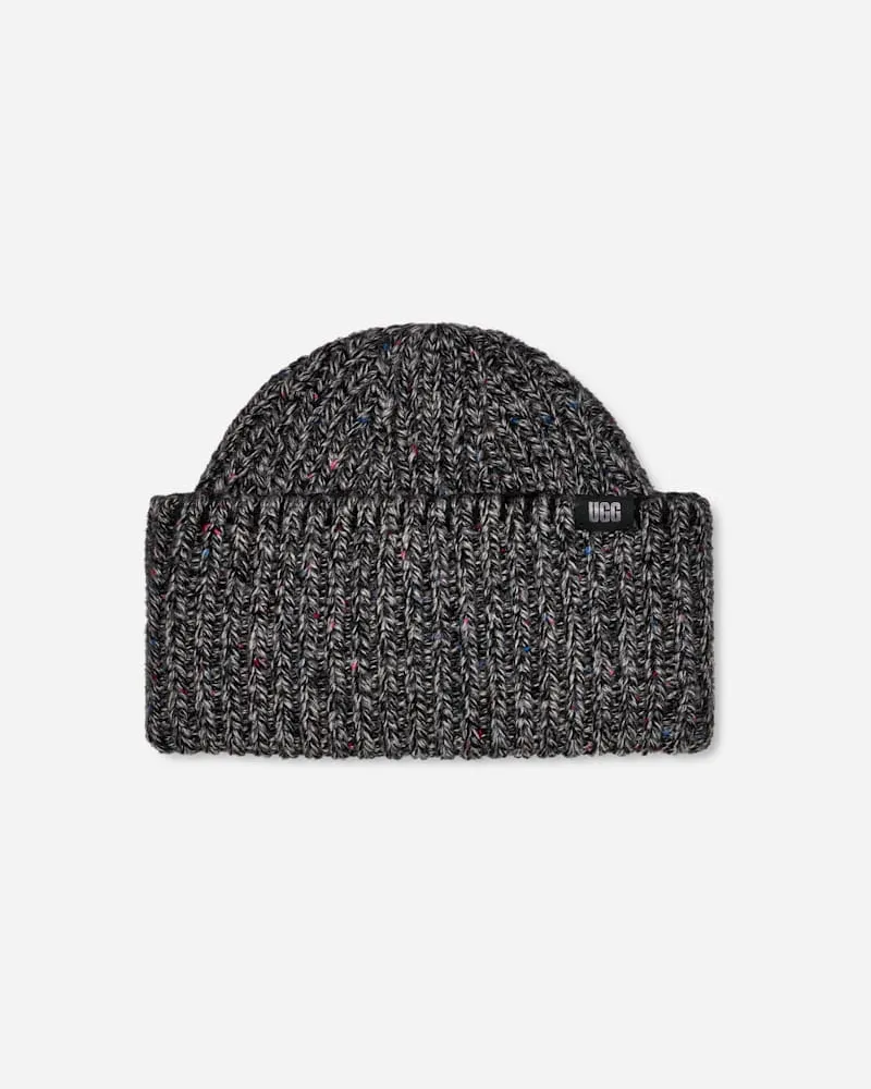 UGG Confetti Beanie mit breitem Umschlag für Herren in Black, Größe Acrylmischung Black