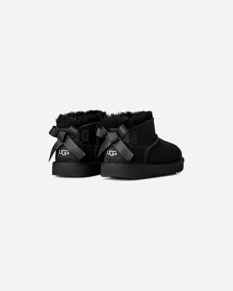 UGG Ultra Mini Bailey Bow Boot für Kinder in Black, Größe Black