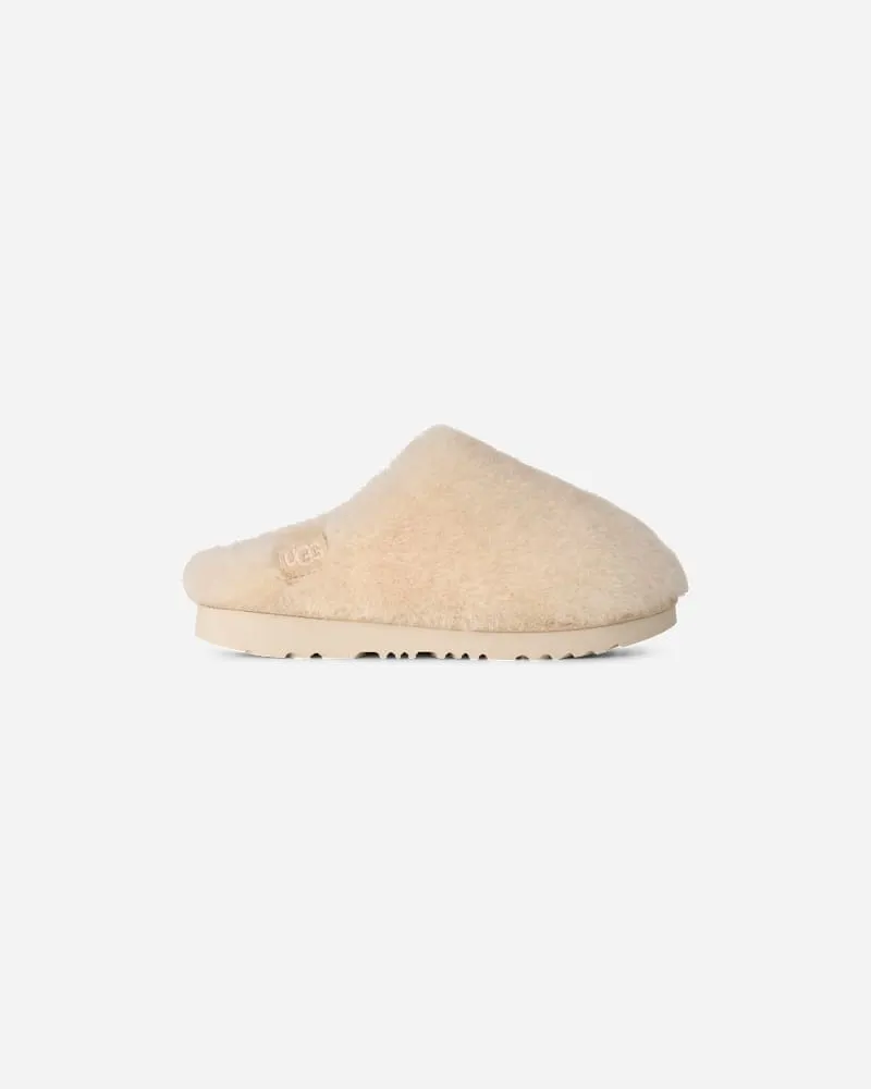 UGG Classic Fluffed Slipper für Kinder in White, Größe Natural