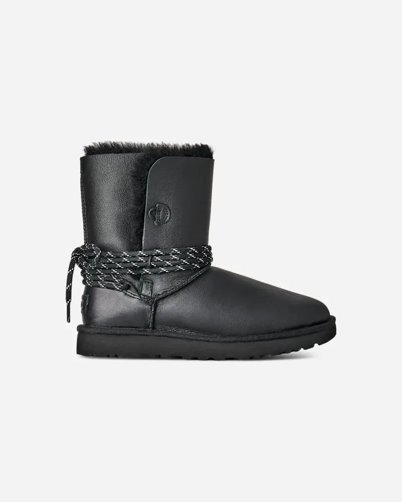 UGG Classic Bailey Tie Boot aus Leder für Damen in Black, Größe Schaffell Black