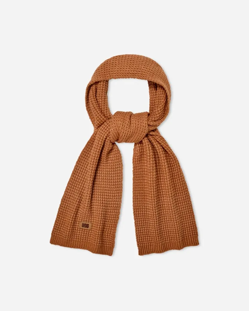 UGG Schal mit Waffelmuster für Herren in Brown, Größe Chestnut