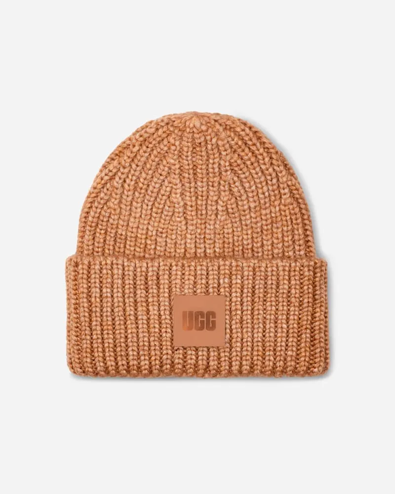 UGG Breit gerippte ® Beanie für Damen | UGG® EU in Beige, Größe Acrylmischung Camel