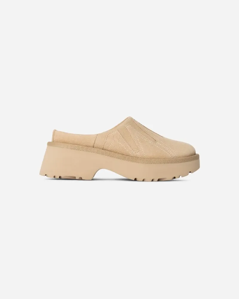UGG D New Heights Clog Sunwave für Damen in Brown, Größe Veloursleder Mustard
