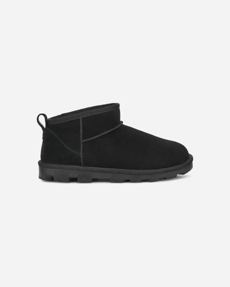 UGG Essential Ultra Mini Boot für Damen in Black, Größe Wildleder Black