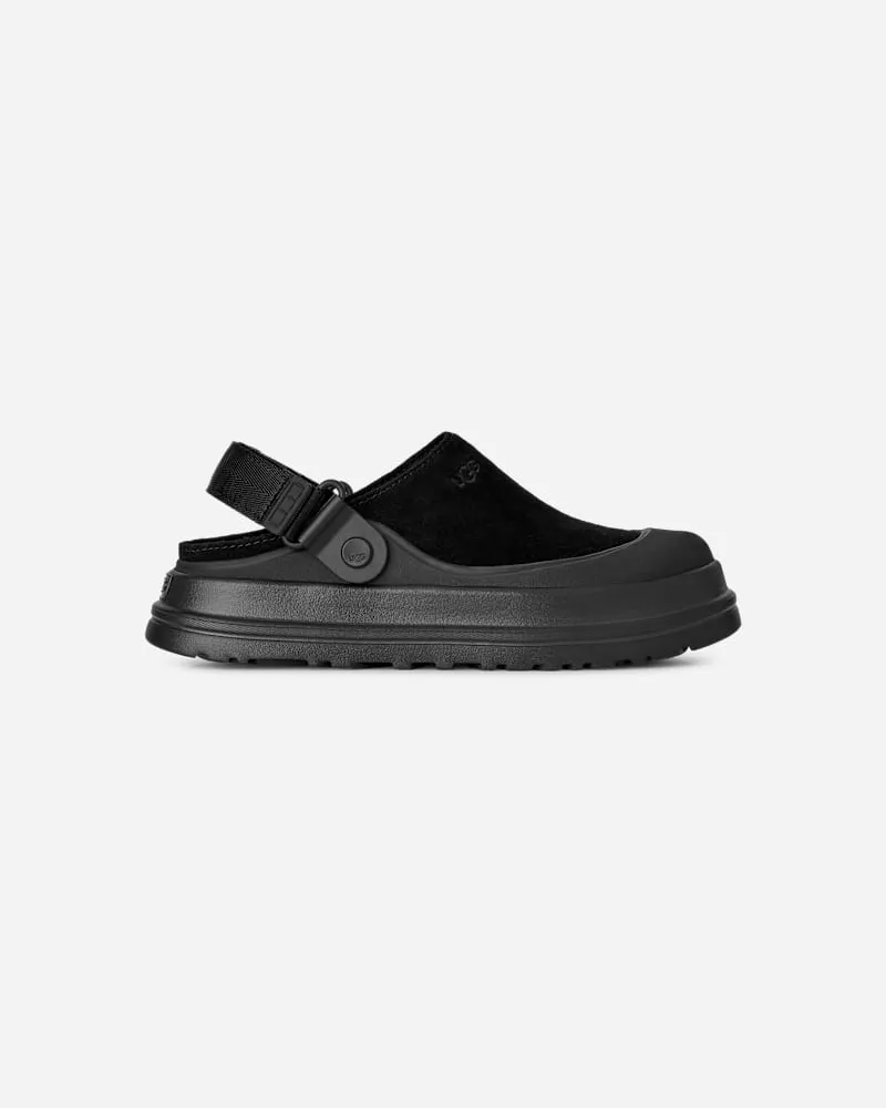 UGG GoldenGlow Clog aus Veloursleder für Damen in Black, Größe Black