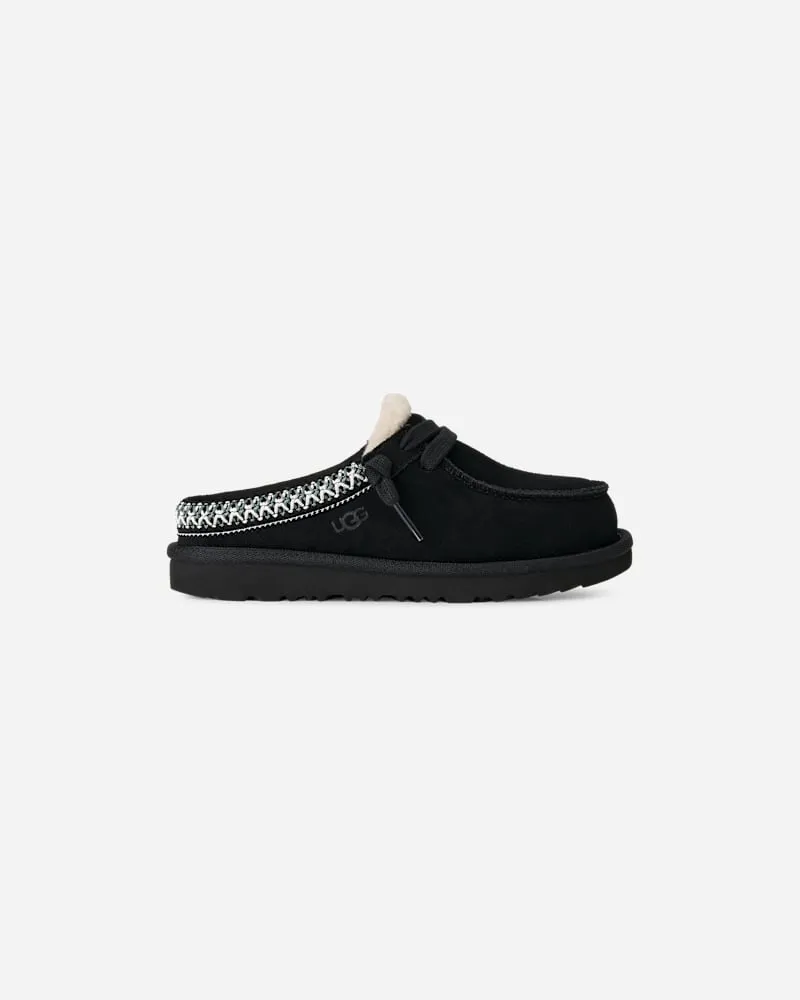 UGG Tasman Mule für Kinder in Black, Größe Wildleder Black