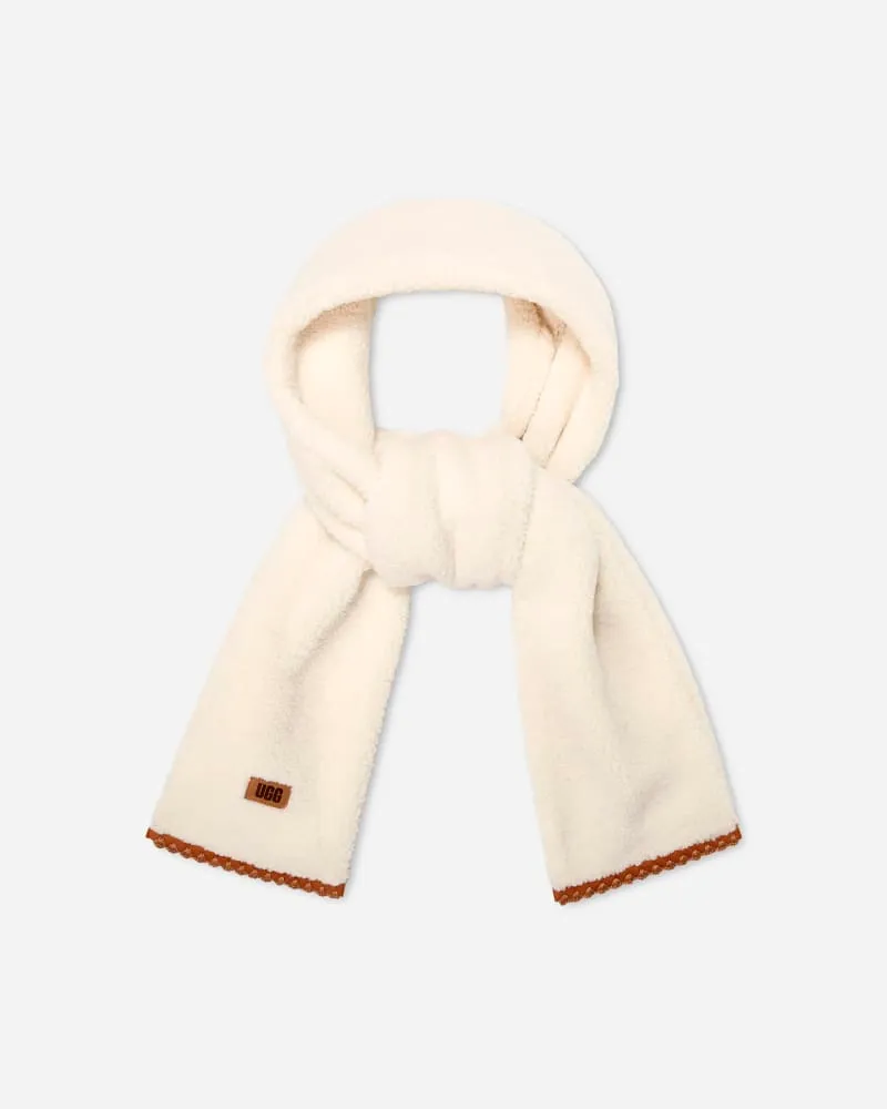 UGG Schal aus ®fluff mit Muschelrand für Damen in Nimbus, Größe Fleece Nimbus
