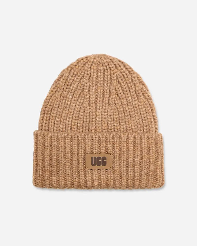 UGG Breit gerippte ® Beanie für Kinder | UGG® EU in Beige, Größe Strick Camel