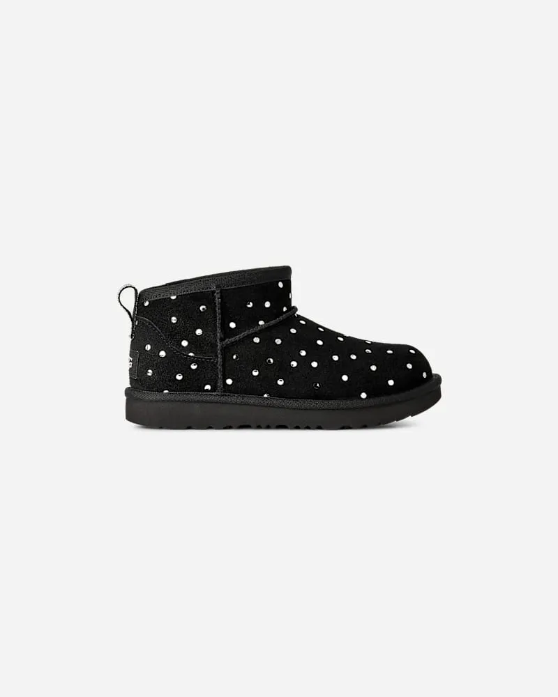 UGG Classic Ultra Mini Shiny Dots Boot für Kinder in Black, Größe Black