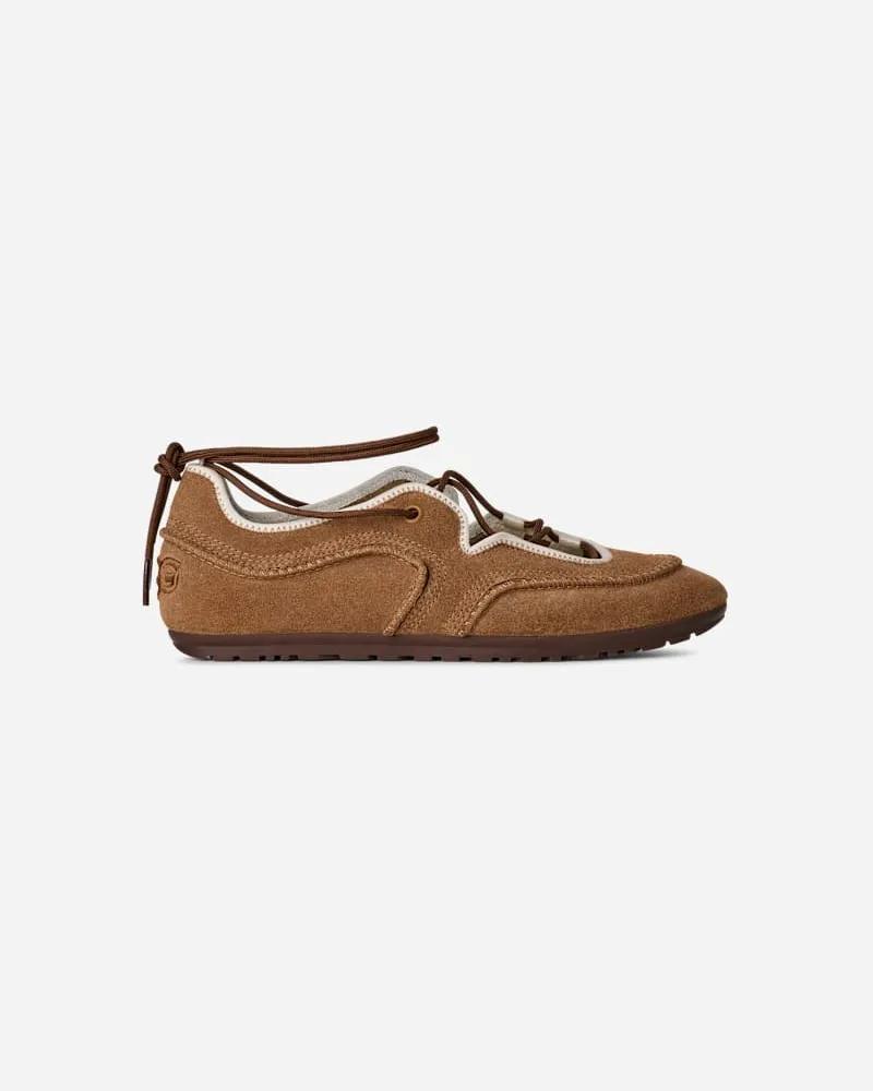 UGG Quill Ballerina-Sneaker für Damen in Brown, Größe Wildleder Chestnut