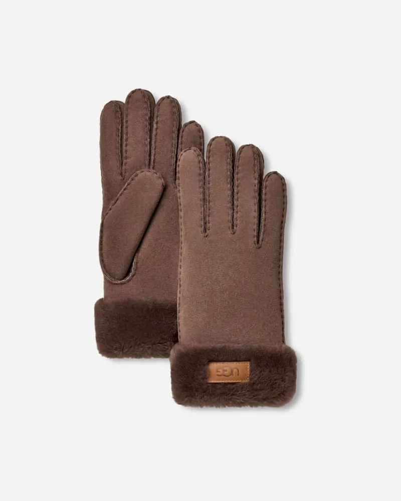 UGG Handschuhe mit Umschlagbündchen für Damen | UGG® EU in Allspice, Größe Schaffell Allspice