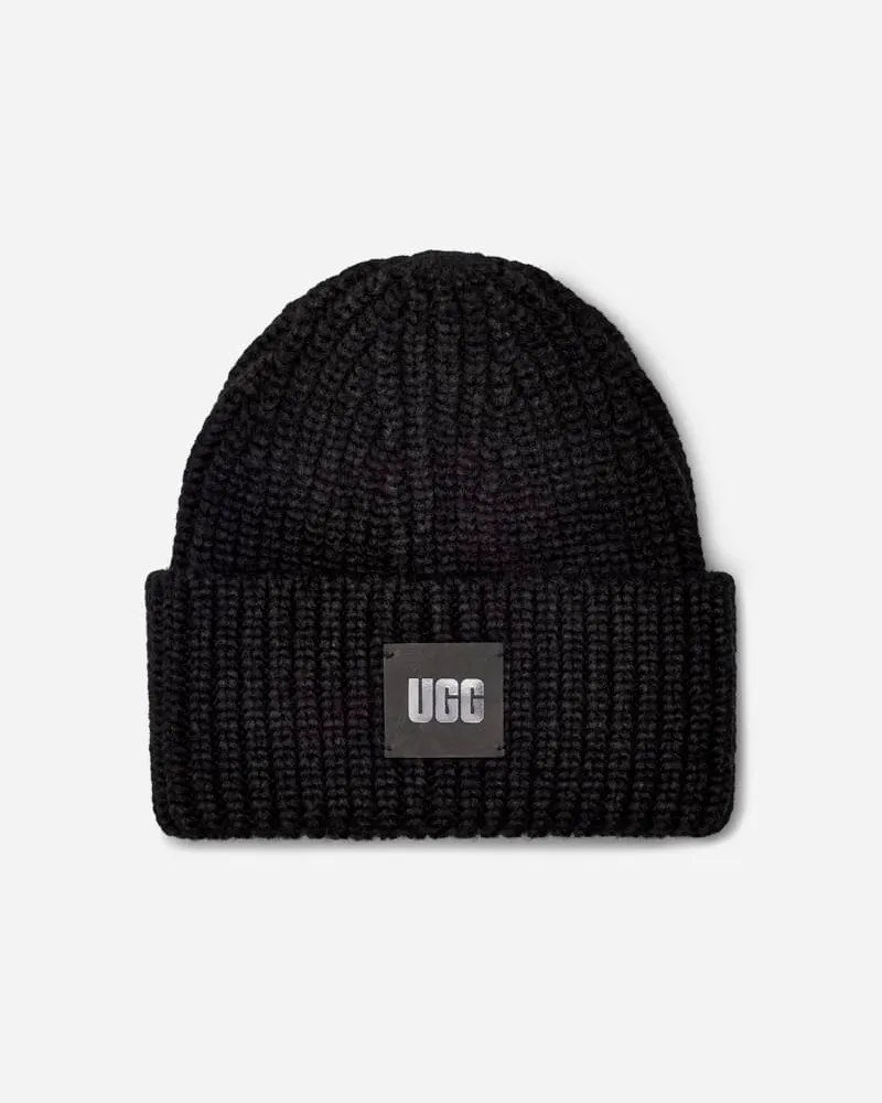 UGG Breit gerippte ® Beanie für Damen | UGG® EU in Black, Größe Acrylmischung Black