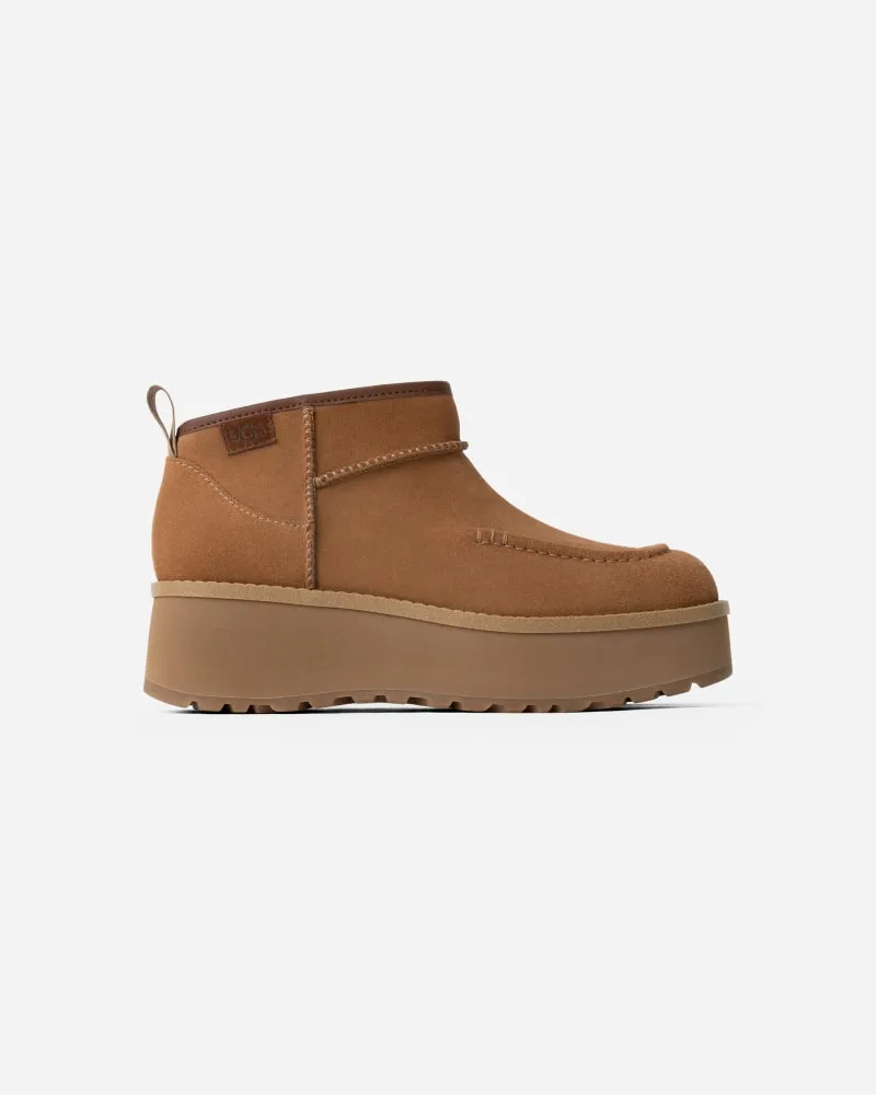 UGG Cityfunc Ultra Mini Boot für Damen in Brown, Größe Veloursleder Chestnut