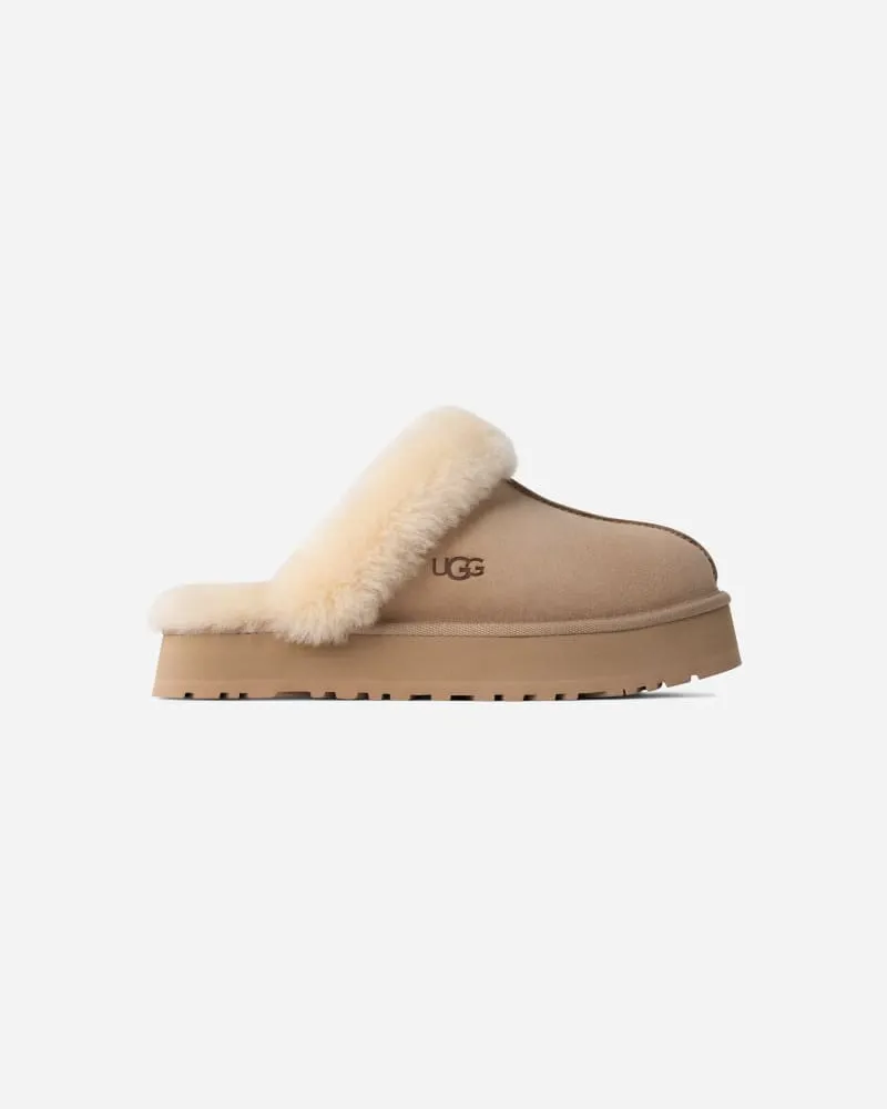 UGG Disquette Hausschuh für Damen | UGG® EU in Beige, Größe Veloursleder Sand