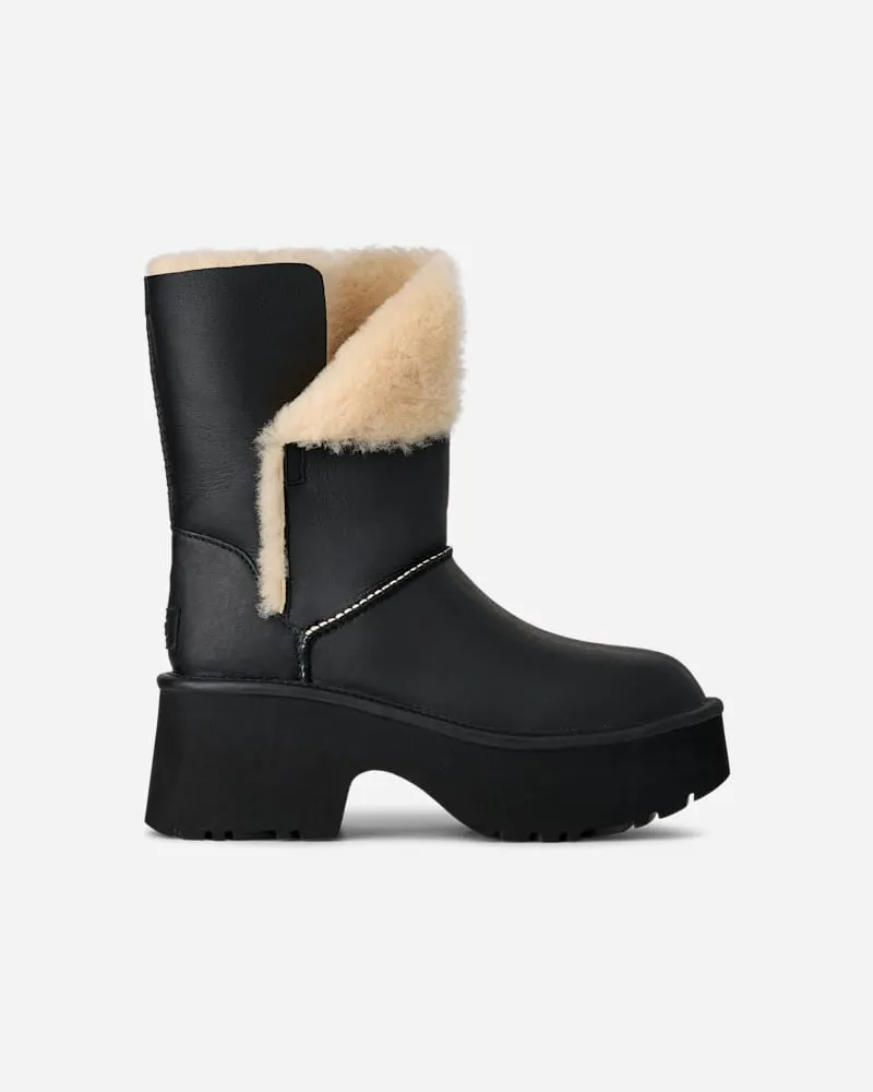 UGG Classic Esmee Lederstiefel für Damen in Black, Größe Schaffell Black