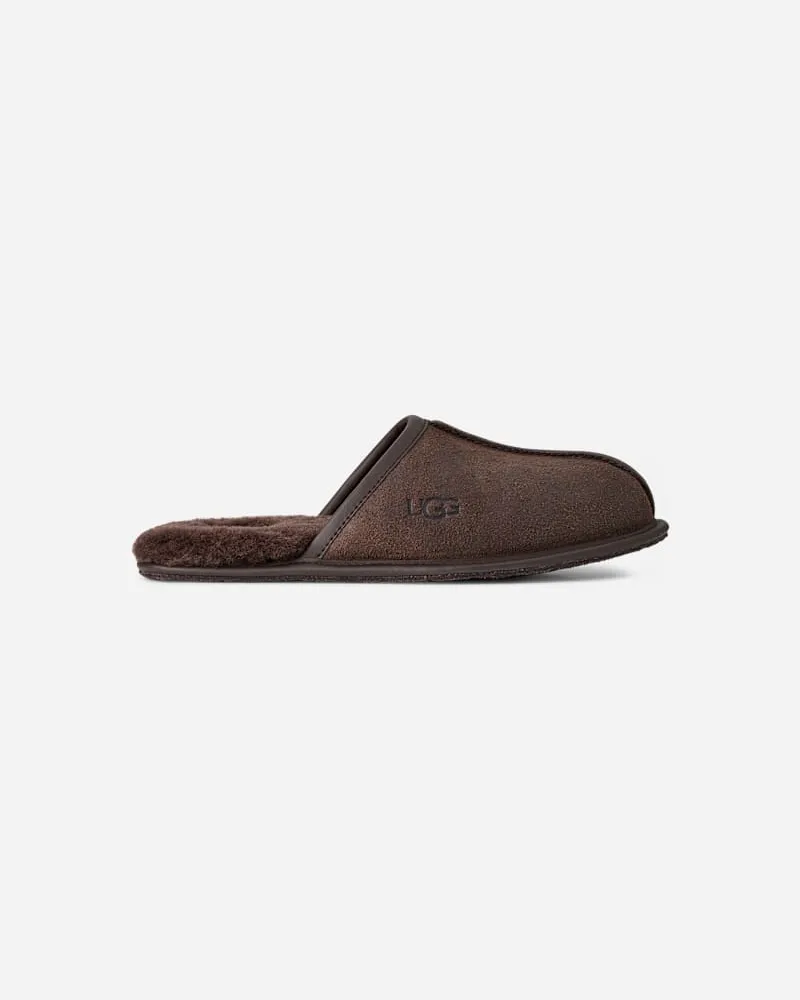 UGG Scuff Distressed Lederslipper für Herren in Dusted Cocoa, Größe Veloursleder Dusted