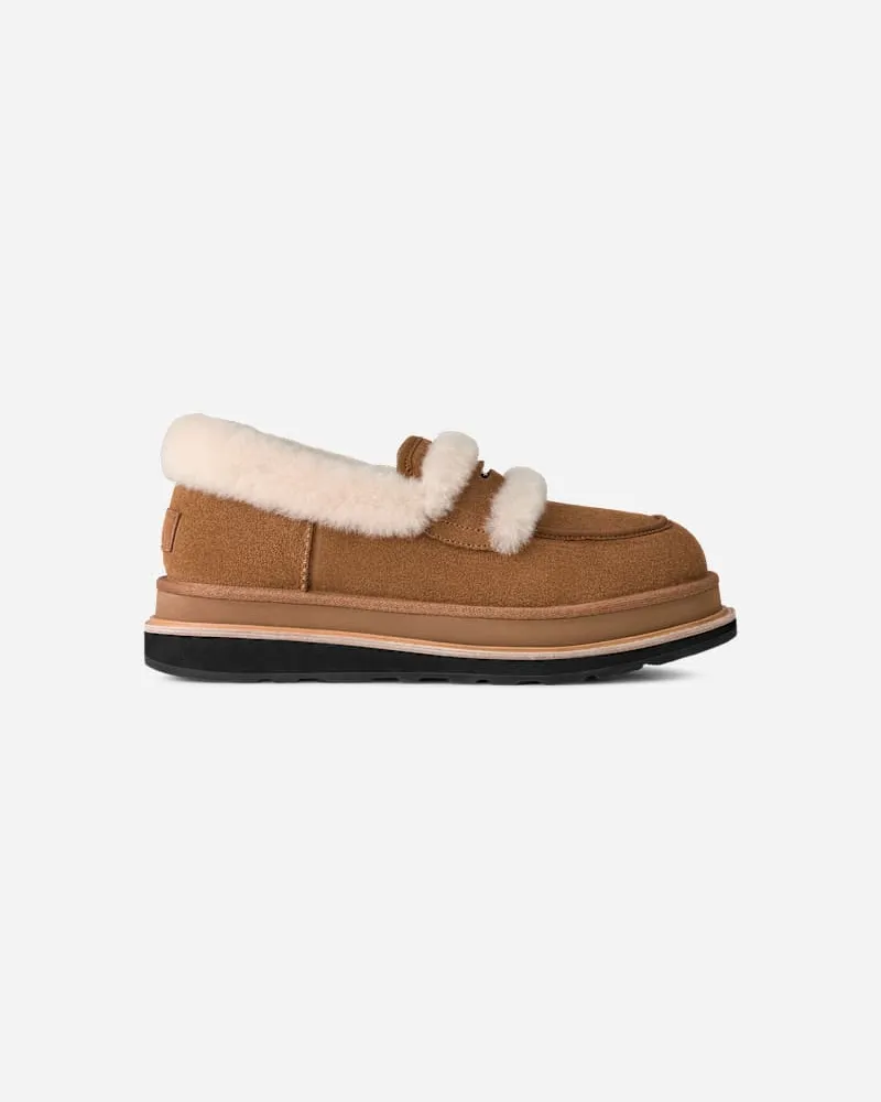 UGG sacai Loafer für Damen in Brown, Größe Veloursleder Chestnut