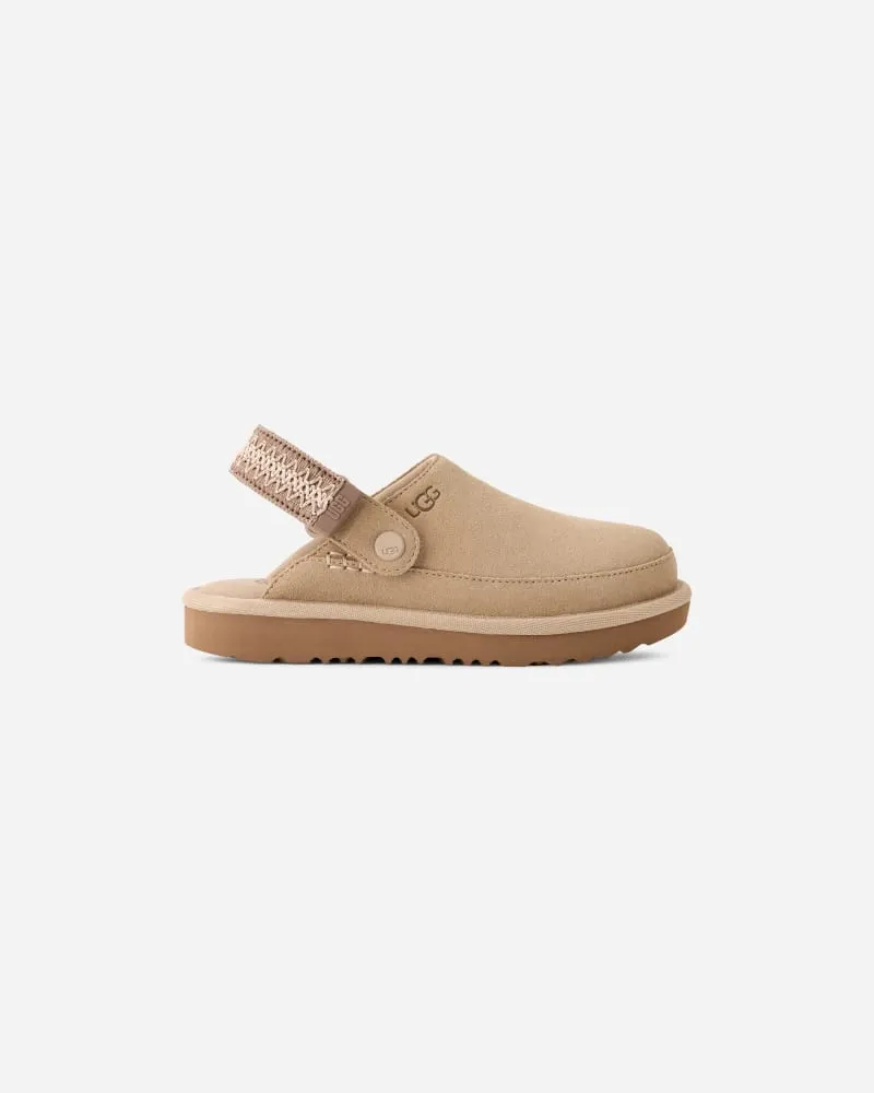 UGG Goldenstar ®braid Clog für Kinder in Brown, Größe Veloursleder Mustard