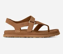 GoldenGaze Zehentrenner-Sandale für Damen in Brown, Größe Wildleder