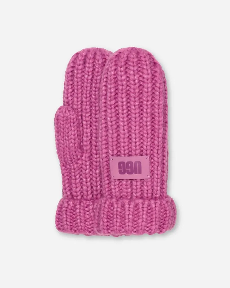 UGG Grobstrickfäustlinge für Kinder in Pink, Größe Bodacious