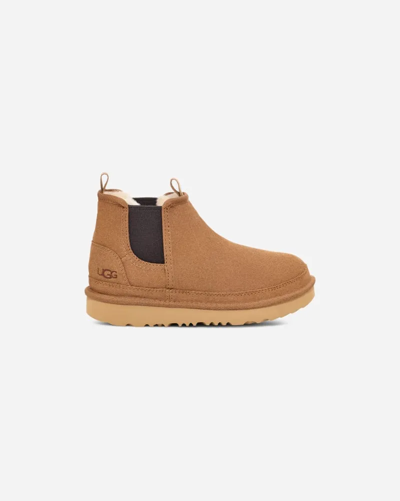 UGG Neumel Chelsea-Boot für Kinder in Brown, Größe Veloursleder Chestnut