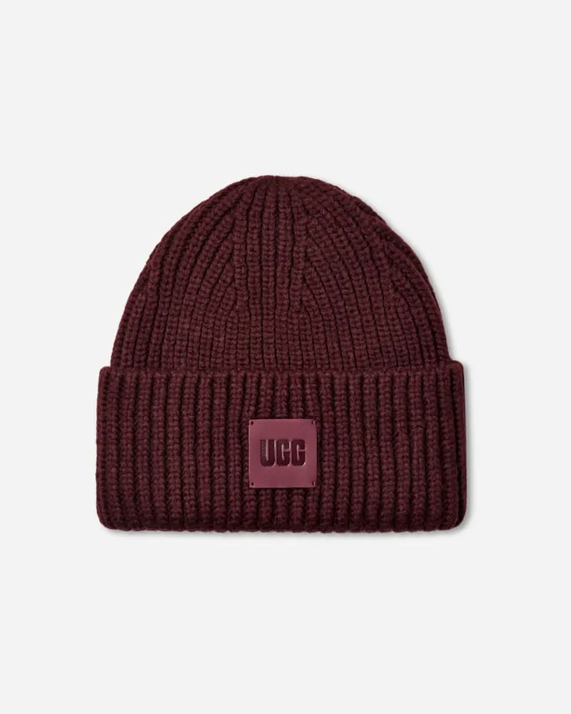 UGG Breit gerippte ® Beanie für Damen | UGG® EU in Red, Größe Acrylmischung Wild