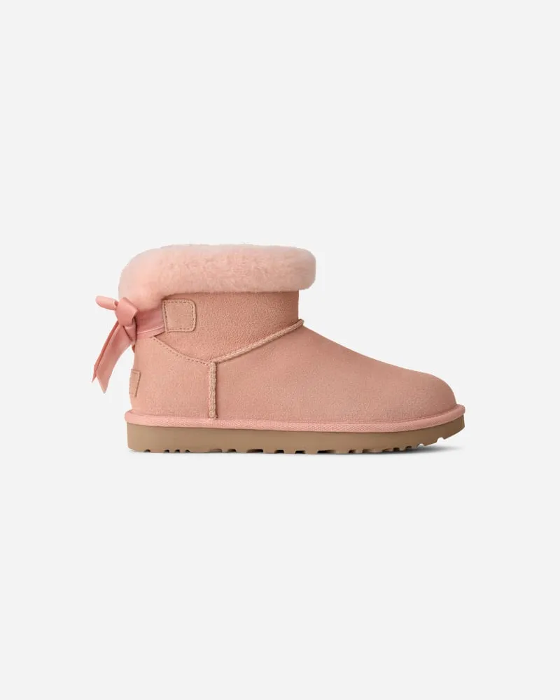 UGG Mini Bailey Mixed Schleife für Damen in Beige Blush, Größe Veloursleder Beige