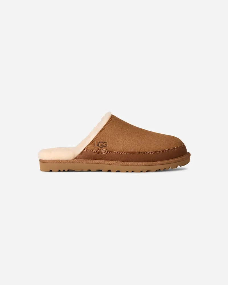 UGG Leisure Nomad Slide für Herren in Brown, Größe Wildleder/Leder Chestnut