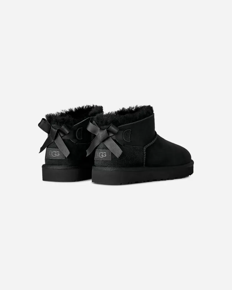 UGG Ultra Mini Bailey Bow Boot für Damen in Black, Größe Black