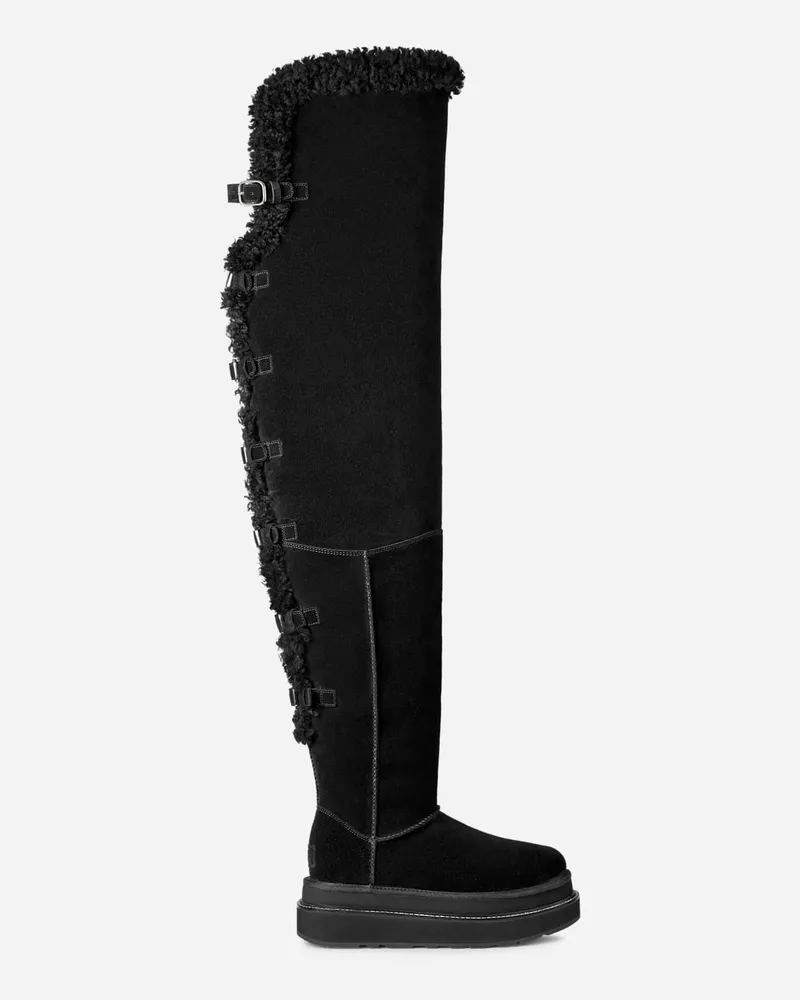 UGG sacai Overknee-Boot für Damen in Black, Größe Veloursleder Black