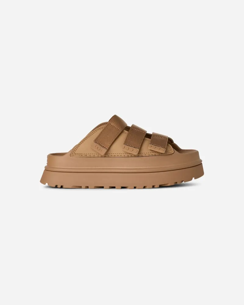 UGG GoldenGlow Slide für Damen in Dark Sand, Größe Synthetik Dark