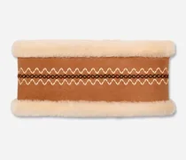Besticktes Atherson Stirnband für Damen in Brown, Größe Schaffell