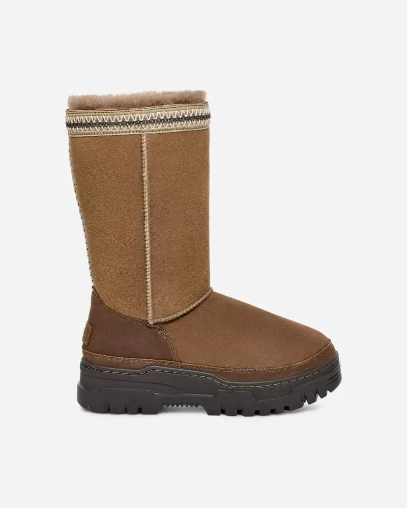 UGG Classic Tall TrailGazer Boot für Damen in Hickory, Größe Leder/Wildleder Hickory