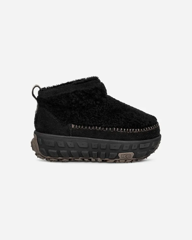 UGG Venture Daze Ultra Mini Cozy Boot für Damen in Black, Größe Schaffell/Leder Black