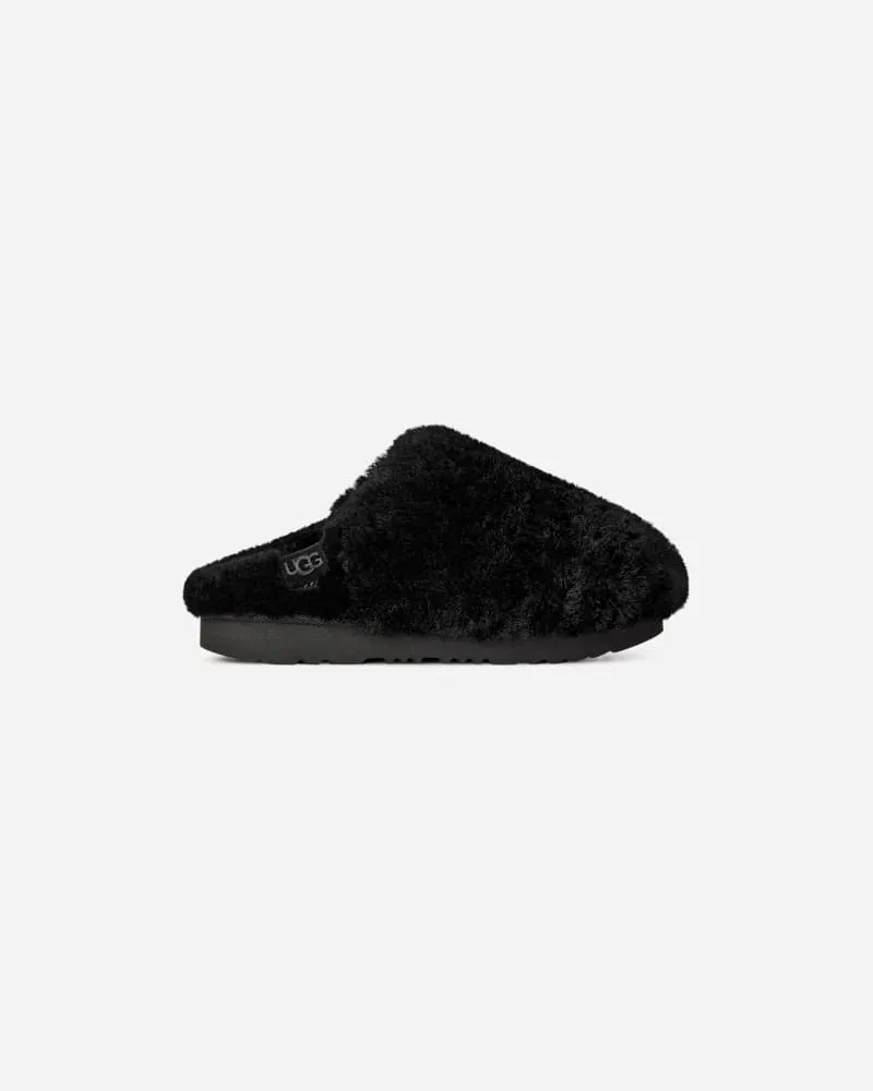 UGG Classic Fluffed Slipper für Kinder in Black, Größe Black