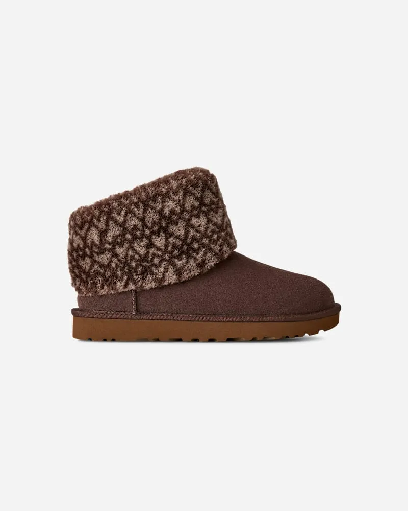 UGG Classic Mini Boot mit Print für Damen in Brown, Größe Burnt
