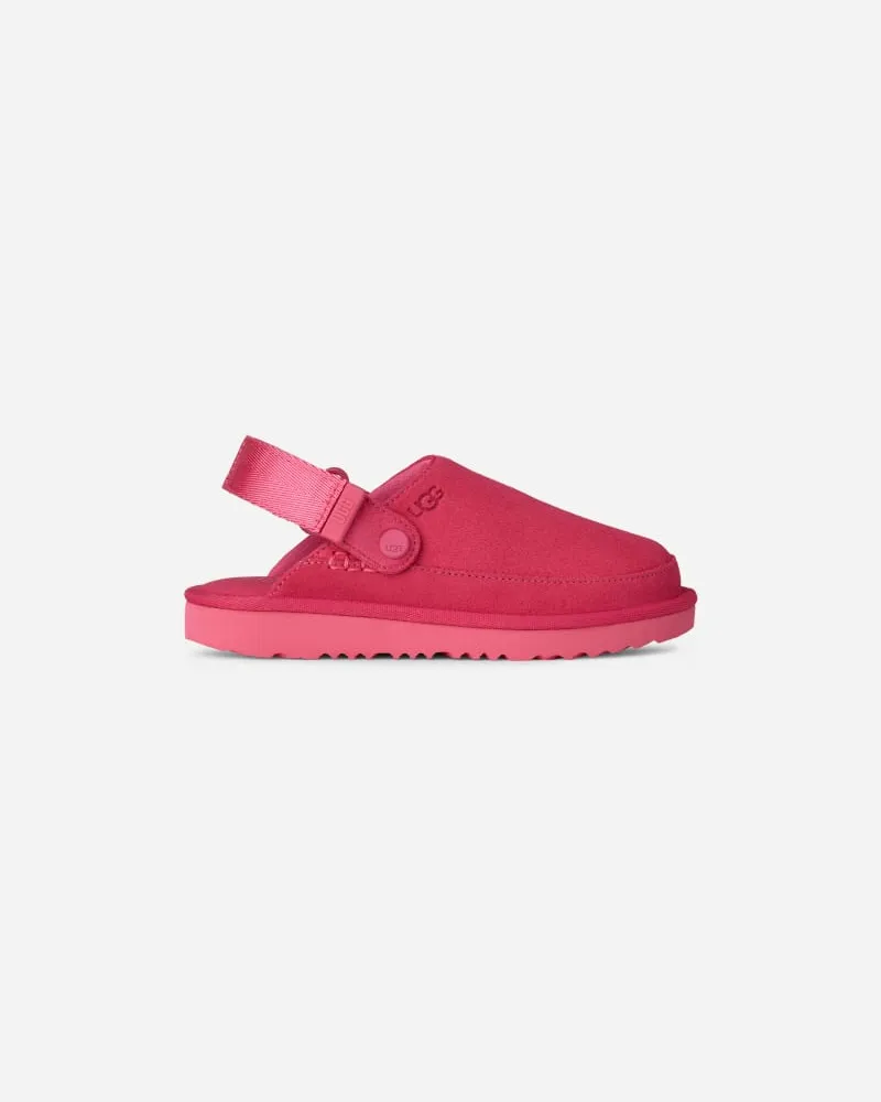UGG Goldenstar Clog für Kinder in Pink Bloom, Größe Wildleder Pink