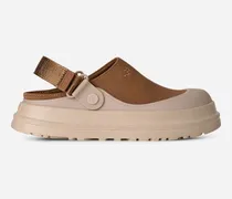 GoldenGlow Clog aus Veloursleder für Damen in Brown, Größe