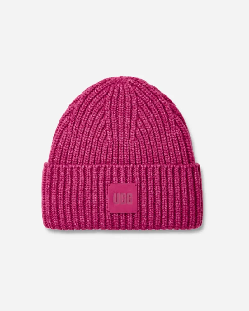 UGG Breit gerippte ® Beanie für Damen | UGG® EU in Chroma Pink, Größe Acrylmischung Chroma