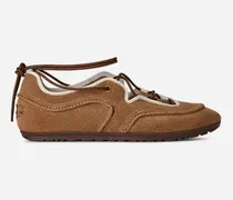Quill Ballerina-Sneaker für Damen in Brown, Größe Veloursleder